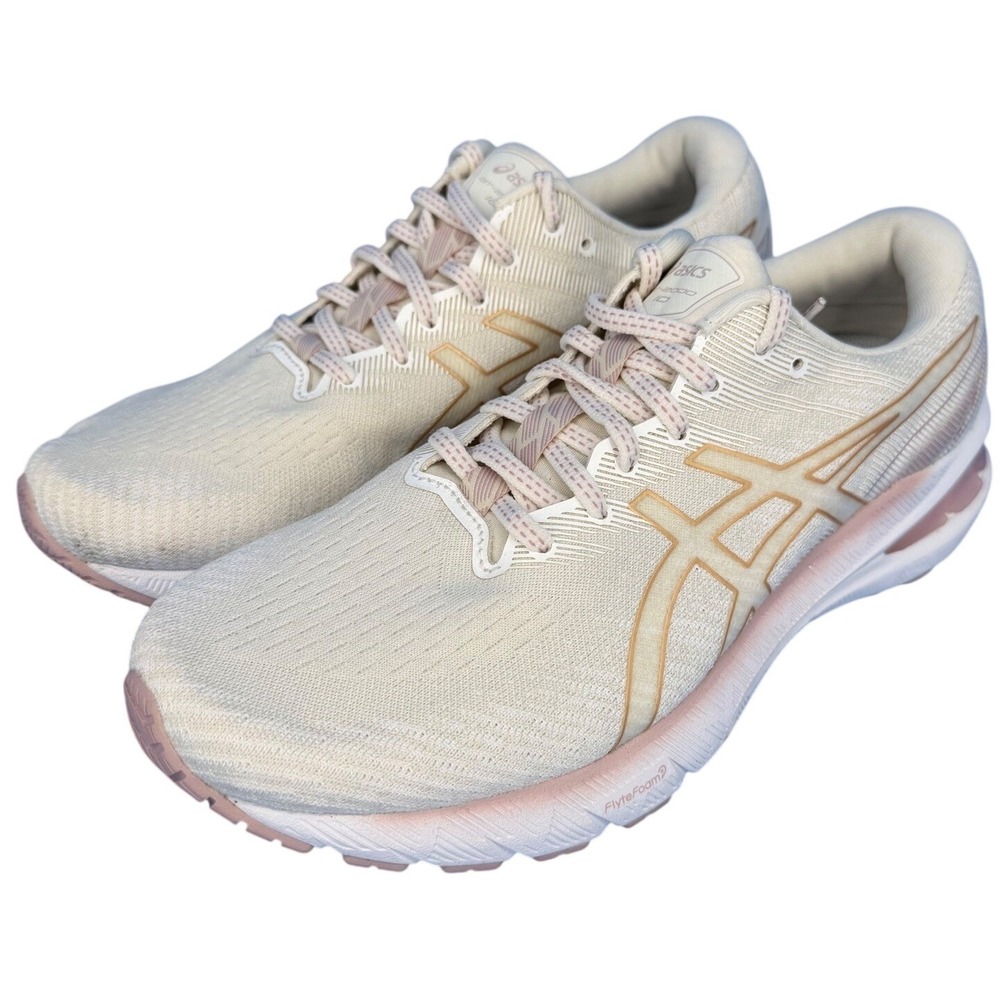 Asics GT-2000 SZ 10 Womens Running Shoes‎ Cream Rose Gold Pink 1012B266 Sneakers